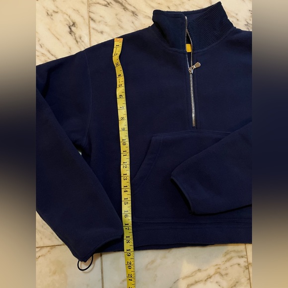 New Yellow Label Co. Polar Quarter Zip crop in Blue, Size S - Picture 11 of 11
